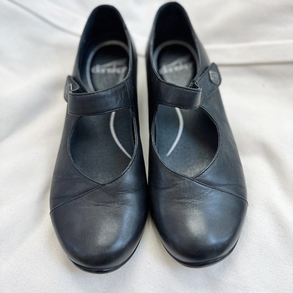 Dansko Size 37 Abby" Black Mary Jane Comfort Shoe Walking Classic Work